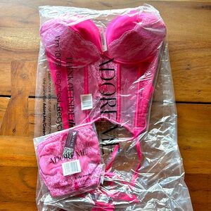Adore me Renea push up corset and panty set